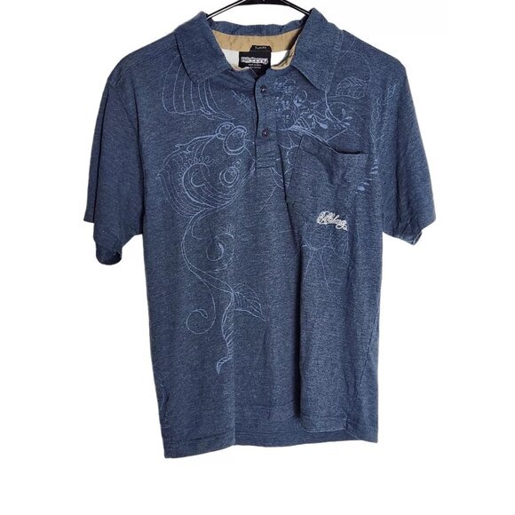 Billabong Slim Fit Mens Size Small Blue Short Sleeved‎ Graphic T Shirt Pocket - Picture 1 of 4
